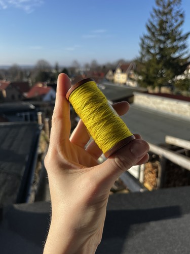 Nähgarn aus echter - , –